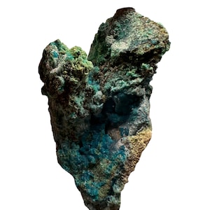 Chrysocolla on Tennorite  from La Tentadora Mine, Peru Crystal Mineral Specimen