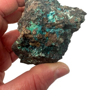 Chrysocolla on Tennorite La Tentadora Mine, Peru Crystal Mineral Specimen