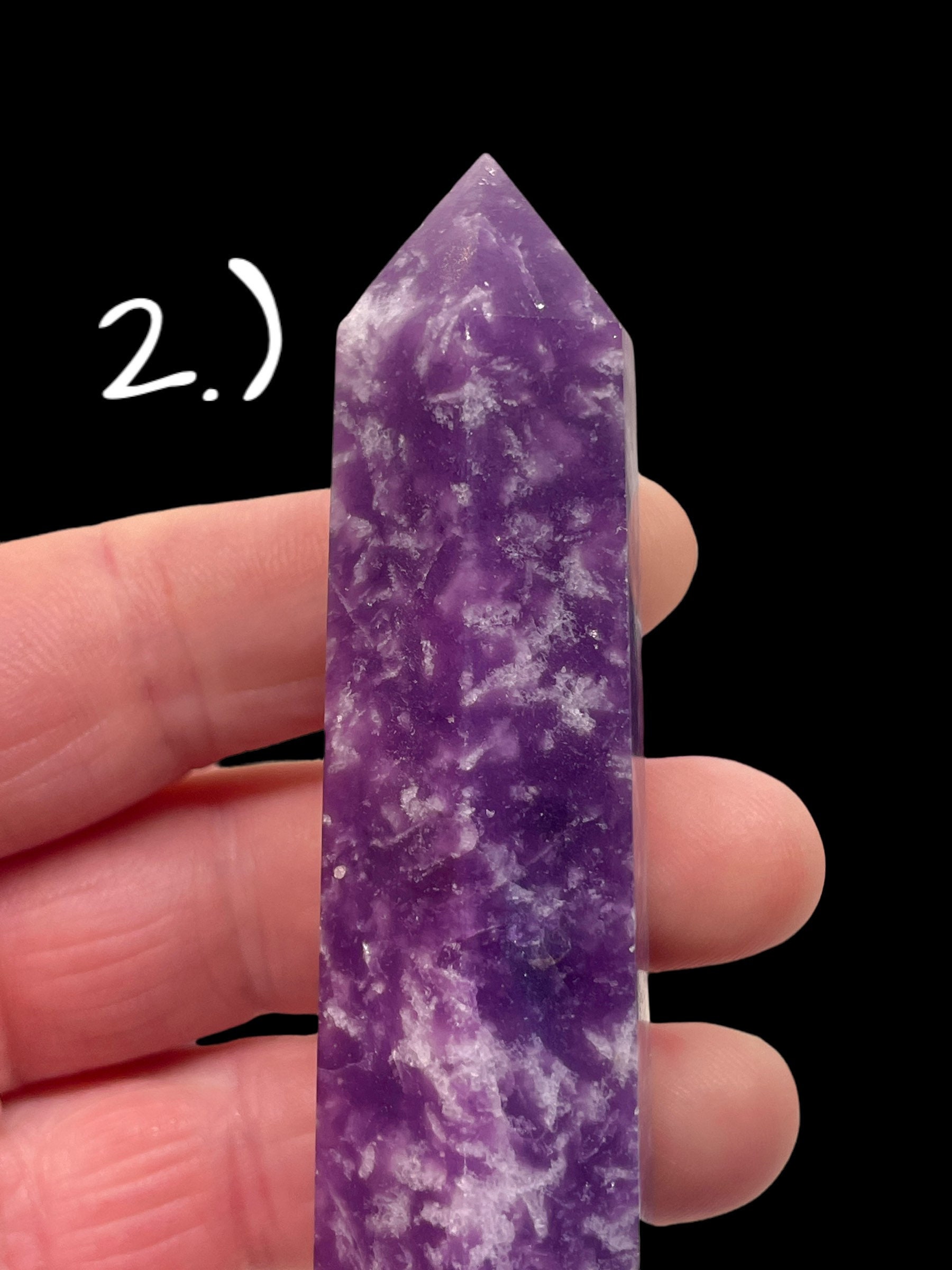 【天然石】タワー　アメリカレピドナイト　パープルマイカ① 天然石】タワー アメリカレピドナイト パープルマイカ① パープル