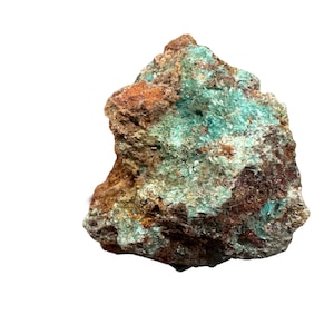 Chrysocolla on Quartz from La Tentadora Mine, Peru Crystal Mineral Specimen