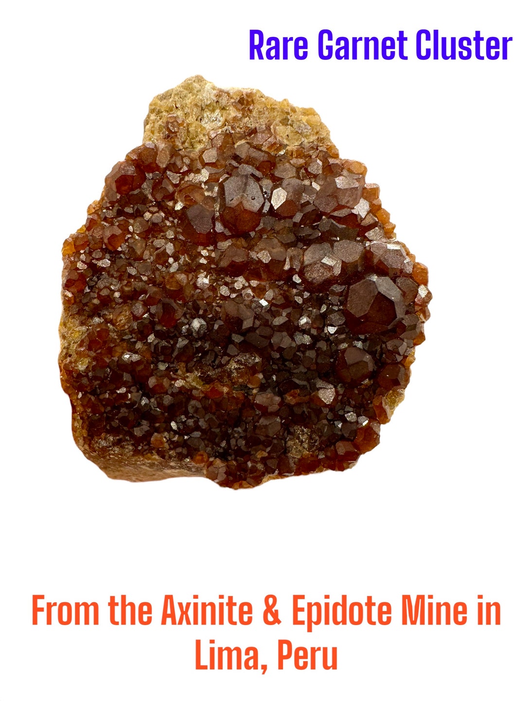 RARE Garnet Mineral Specimen From the Axonite and Epidote Mine in Lima ...