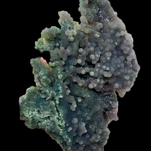Ein blaugrüner & lila Traubenachat-Amethyst-Chalzedon-Mineralstoff-Edelstein-Cluster