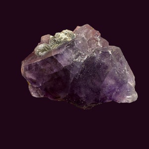 Purple Yaogangxian Fluorite from China Rare Mineral Specimen Crystal Gem on Seraphinite