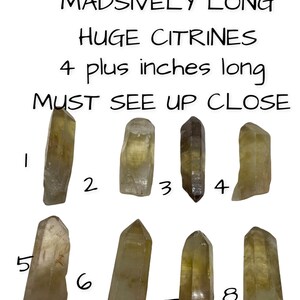 8 You Pick Must see HUGE XXL Double Terminated Citrine Crystal Quartz All Natural Gemstone Mineral Specimens