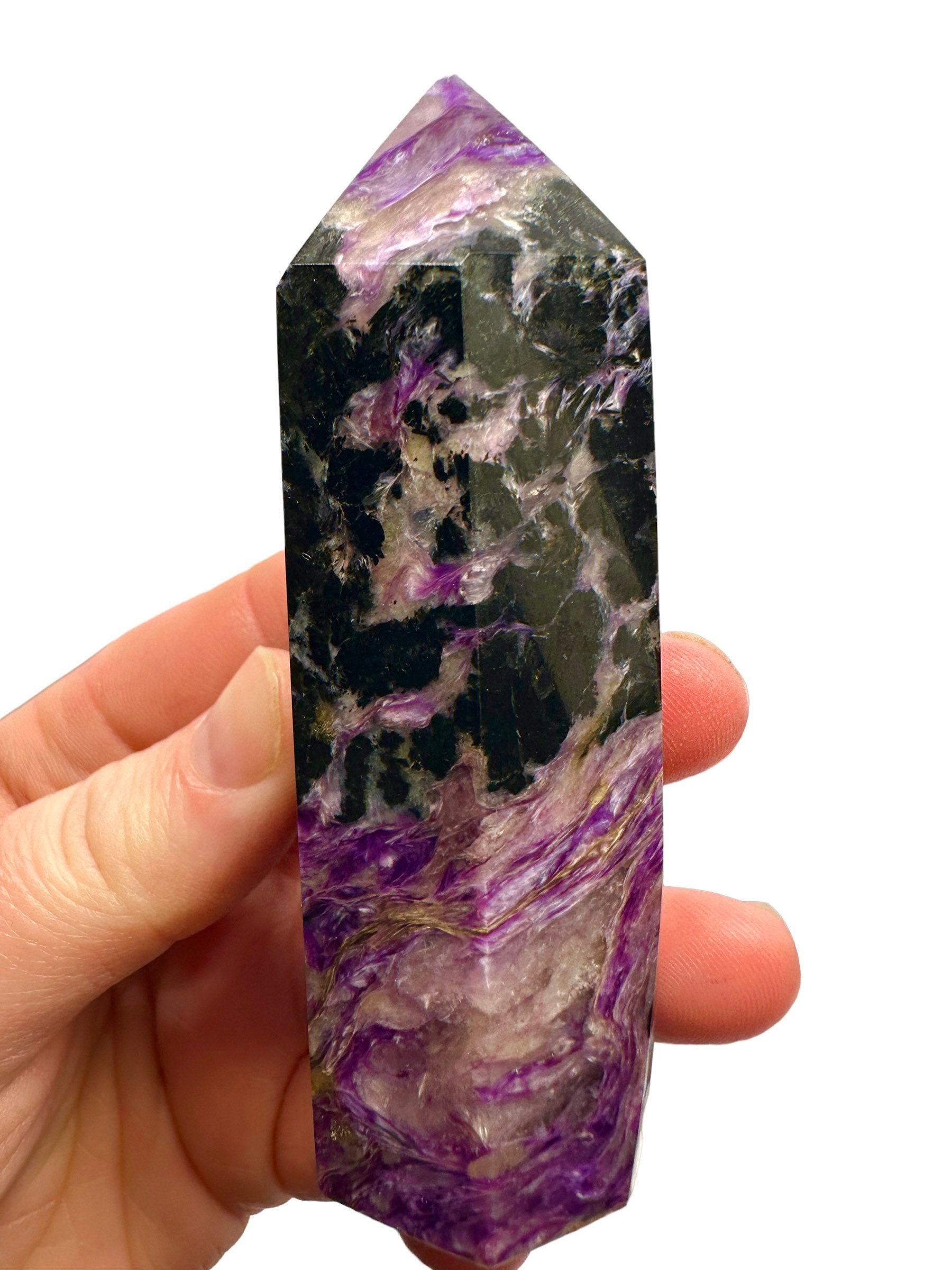 Purple and black best sale gemstone
