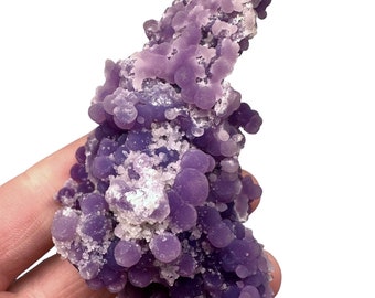 A++ Sparkly Irrodescent Purple Grape Agate Amethyst Chalcedony Mineral Specimen Gem Crystal botryoidal Cluster