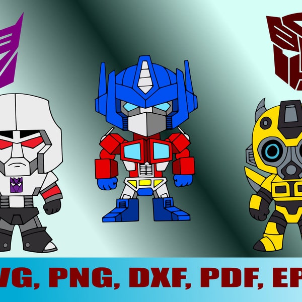 Bundle Transformers svg ClipArt, Skorpion geschnitten Datei svg, Videospiel svg, Superhelden svg // Png // Dxf // Pdf // Eps.