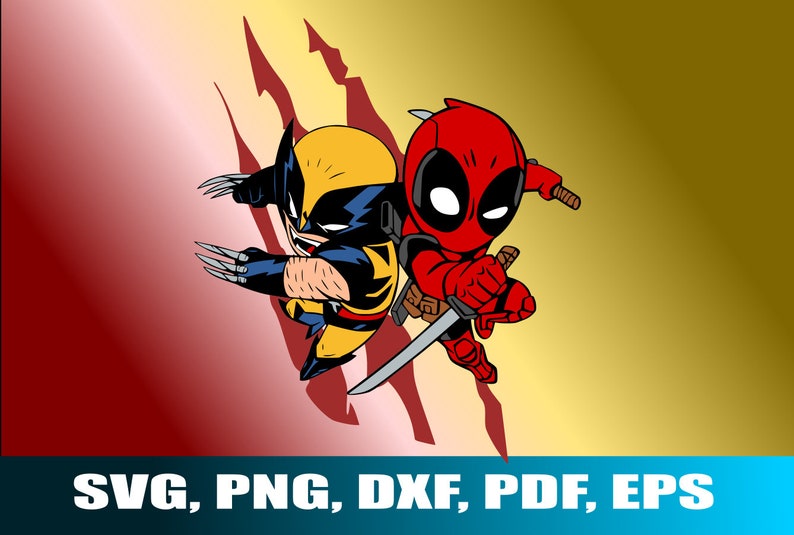 Deadpool Svg Clip Art Wolverine Cut File Svg Avengers Svg - Etsy