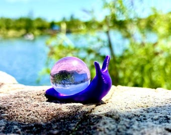 Lilac Rain Snarble, snail and marble