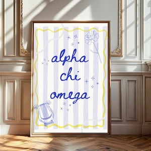 2 PRINTS | Alpha Chi Omega Digital Wall Art Set | 18x24” Sorority Prints | Instant Download | A Chi O AXO