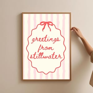 Greetings from Stillwater Oklahoma Wall Art - 18x24 Digital Download | Go Pokes Poster | Oklahoma State University Decor | Printable College