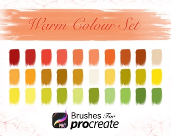 Warm Colour Set - Procreate Colour Palettes