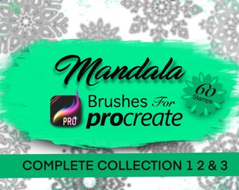 Mandala Stamps for Procreate - Mandala Procreate Brushes - 60 Mandalas Complete Set Bundle (our Mandala Sets 1, 2 & 3) - Geometric Tattoos
