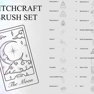Witchcraft Tattoo Brushes for Procreate - 60+ Witchy Procreate Stamps ...
