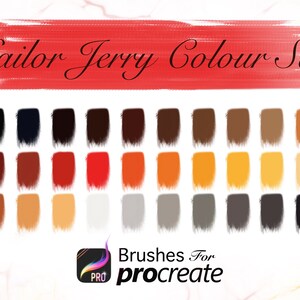 Sailor Jerry Colour Set - Procreate Colour Palettes
