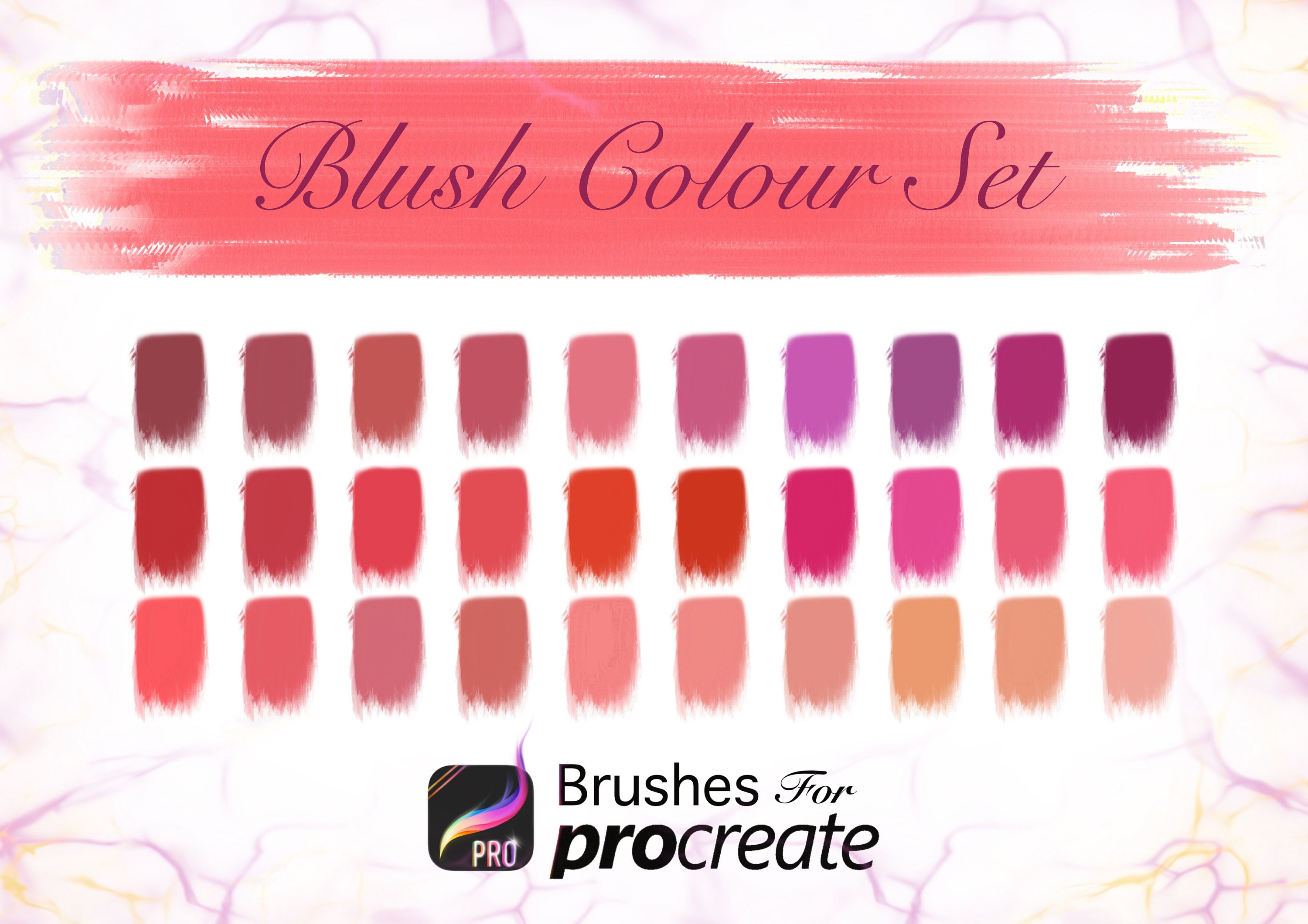 Blush Colour Set - Procreate Colour Palettes