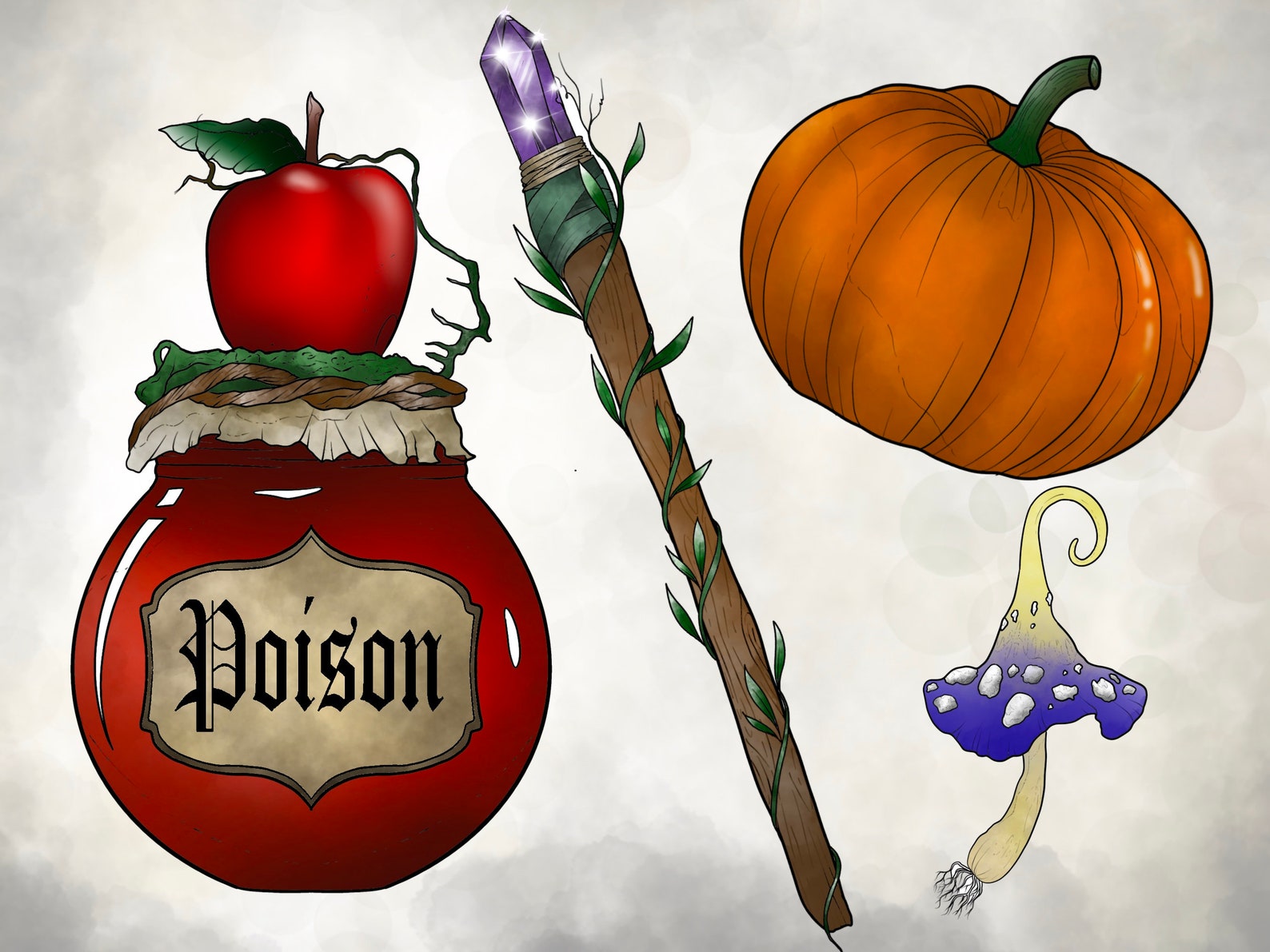 Witchcraft Tattoo Brushes for Procreate - 60+ Witchy Procreate Stamps ...
