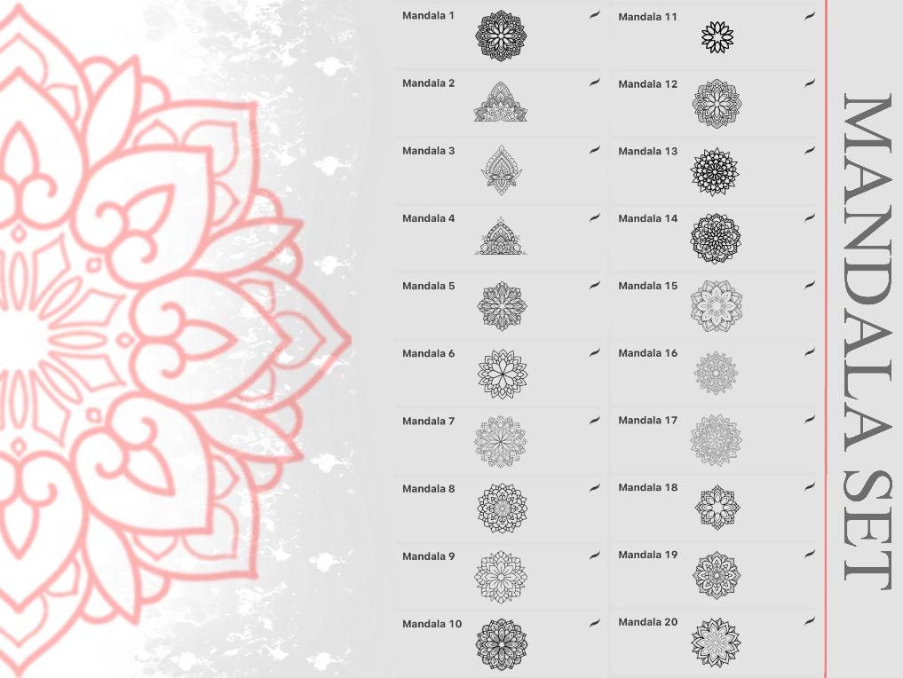 Procreate Brushes - Mandala Stamps - Mandala Set One - Etsy