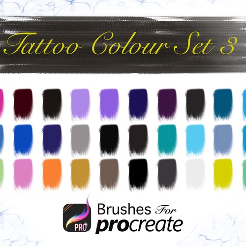 Tattoo Ink Colour Set 2 Procreate Colour Palettes Etsy