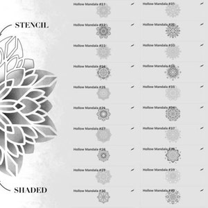 Dotwork Tattoo Stamps for Procreate Dot Tattoos and Mandala Stencils for Procreate 50 Tattoo Stencils and 50 Shaded/Dotted Designs image 5