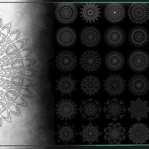 200 Dotwork Mandala Tattoo Stamps: Procreate Brush Set (PDF Guide) - Etsy