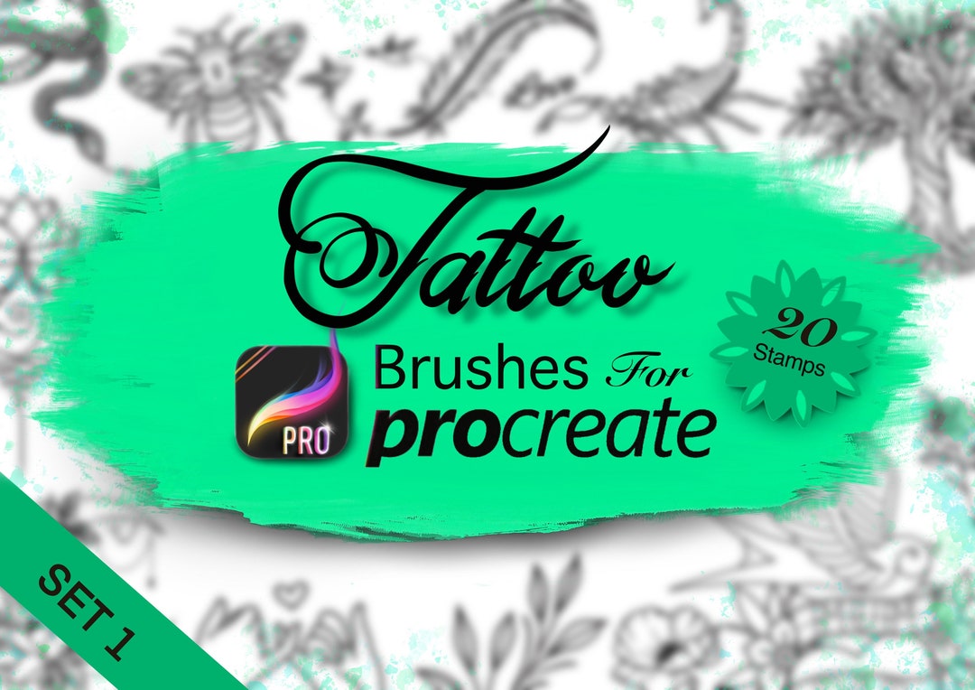 Procreate Brushes - Tattoo Stamps - Tattoo Quick Designs Set One - Etsy