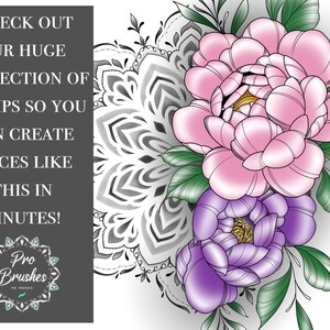 Mandala Dotwork Tattoos for Procreate - Procreate Stamps Ornate ...