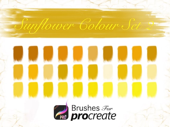 ひまわりカラーセット 2 - Procreate カラーパレット - Etsy 日本