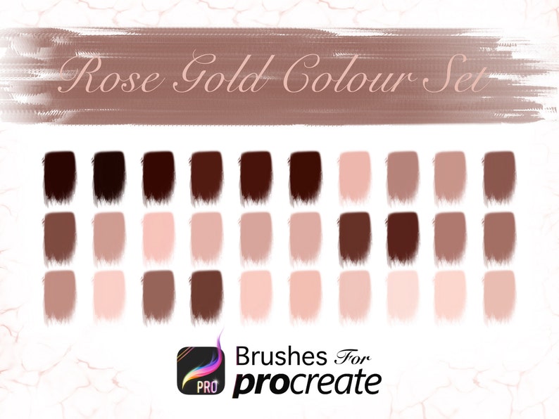 Rose Gold Colour Set Procreate Colour Palettes Etsy