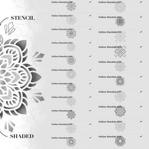 Dotwork Tattoo Stamps for Procreate Dot Tattoos and Mandala Stencils for Procreate 50 Tattoo Stencils and 50 Shaded/Dotted Designs image 7