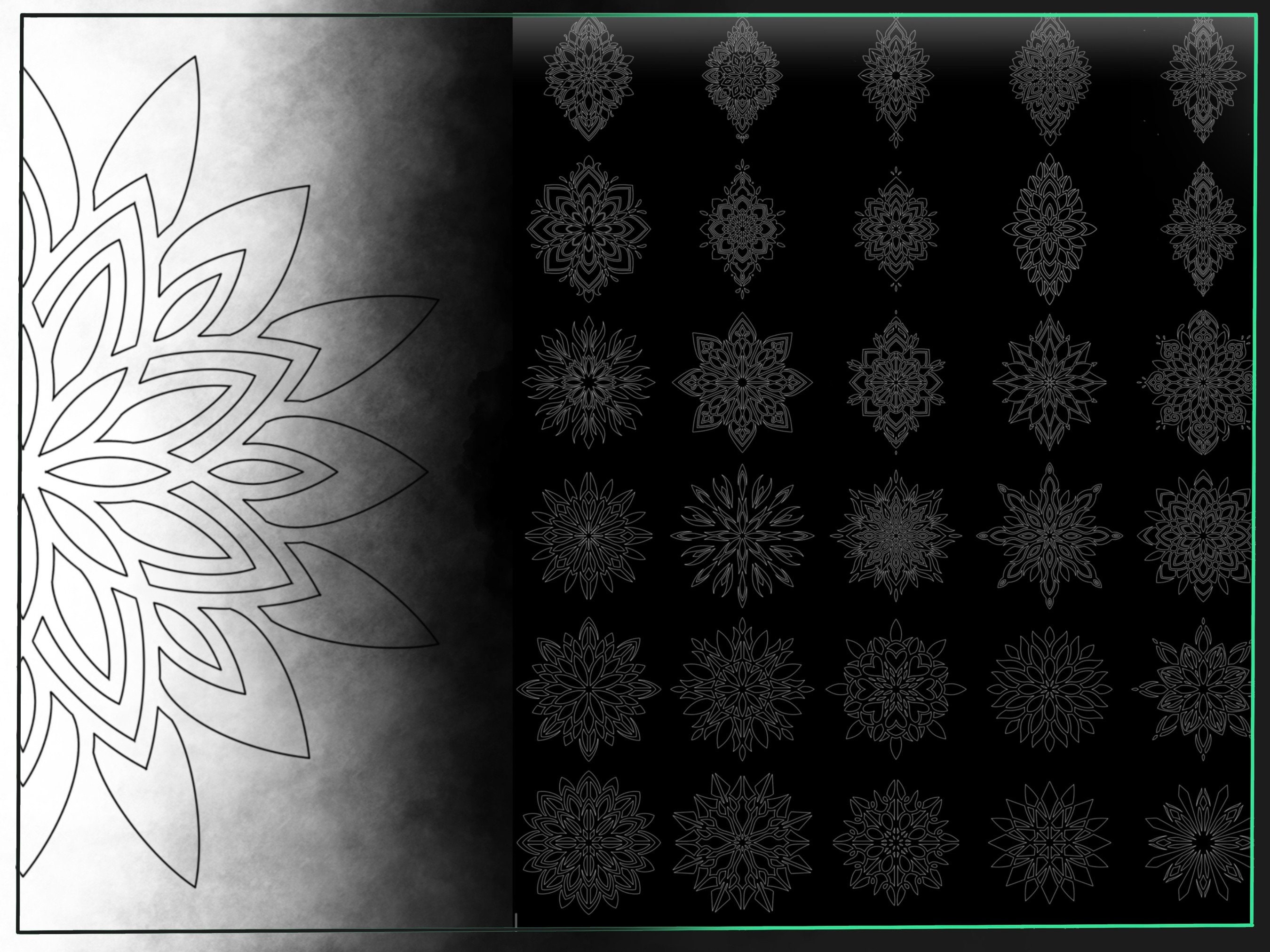 Dotwork Mandala Tattoo Designs for Procreate 200 Dotwork - Etsy UK