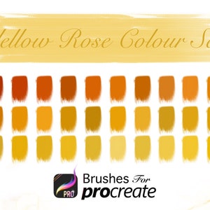 Flower Palette - Yellow Rose Colour Set - Procreate Colour Palettes
