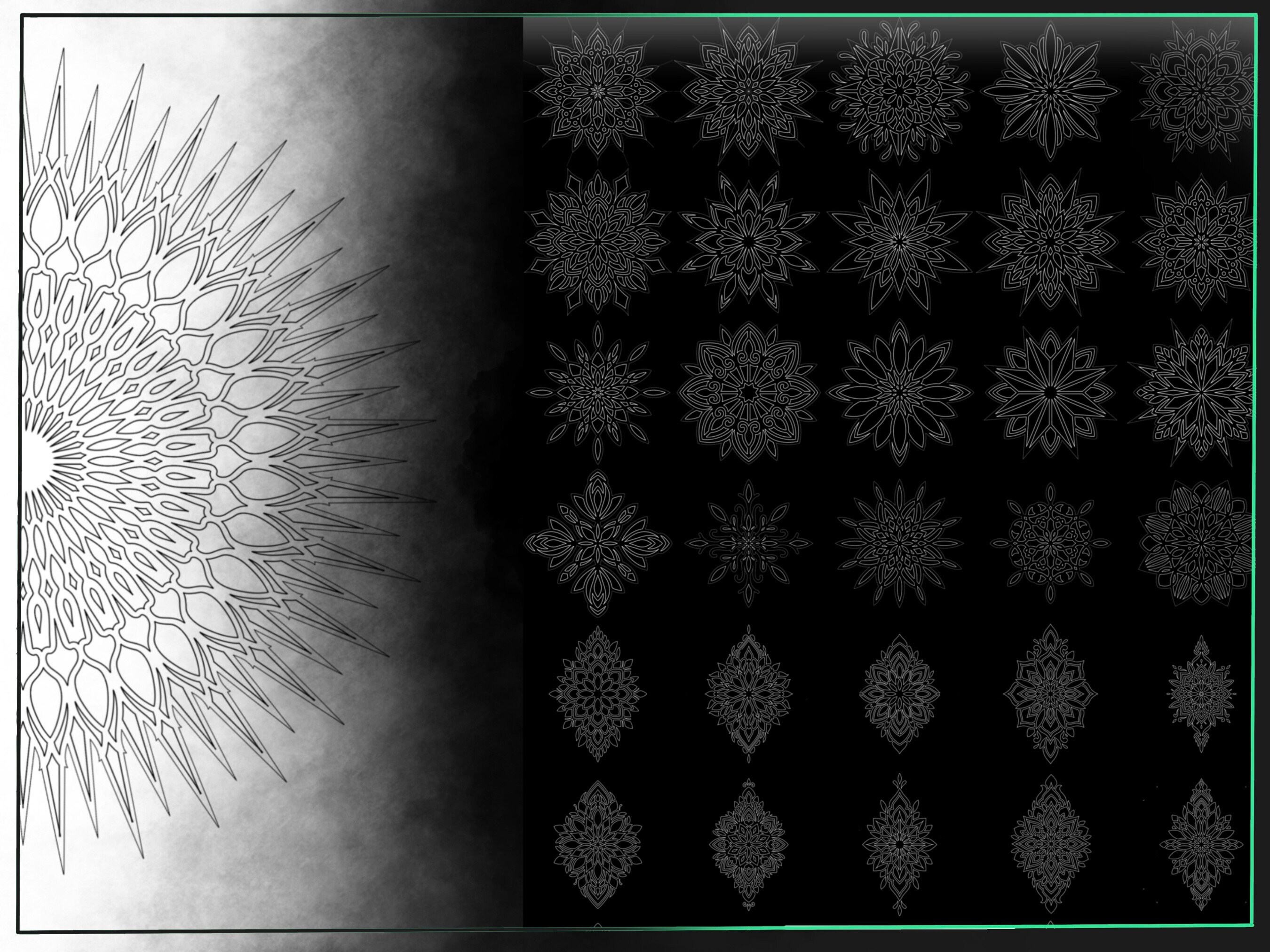 Dotwork Mandala Tattoo Designs for Procreate 200 Dotwork - Etsy UK