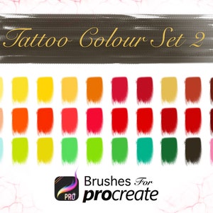 Tattoo Ink Colour Set 2 - Procreate Colour Palettes