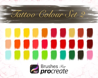 Tattoo Ink Colour Set 2 - Procreate Colour Palettes