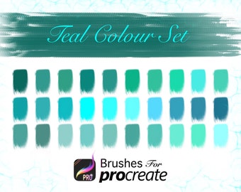 Teal Colour Set - Procreate Colour Palettes