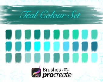 Teal Colour Set - Procreate Colour Palettes