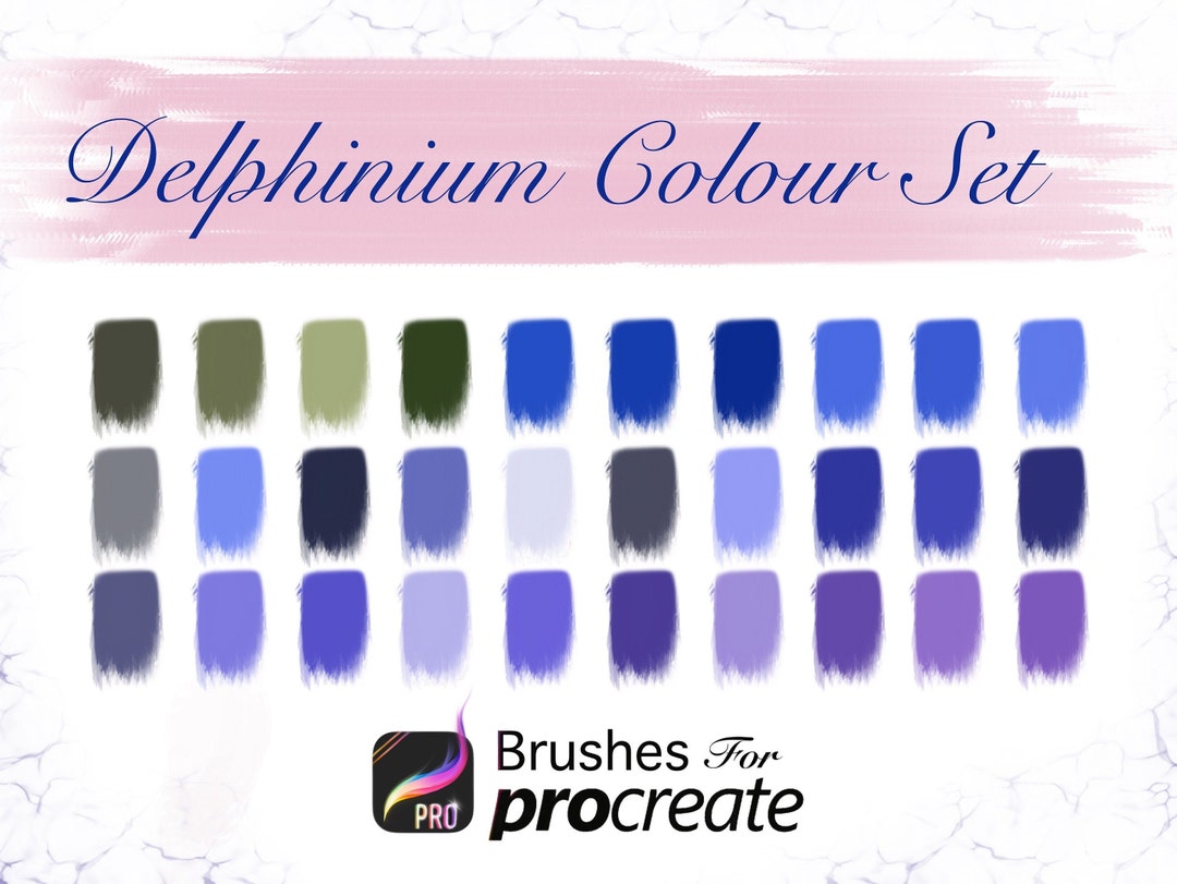 Delphinium Colour Set - Procreate Colour Palettes - Etsy