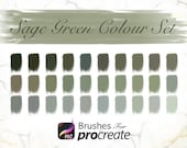 Sage Green Colour Set - Procreate Colour Palettes