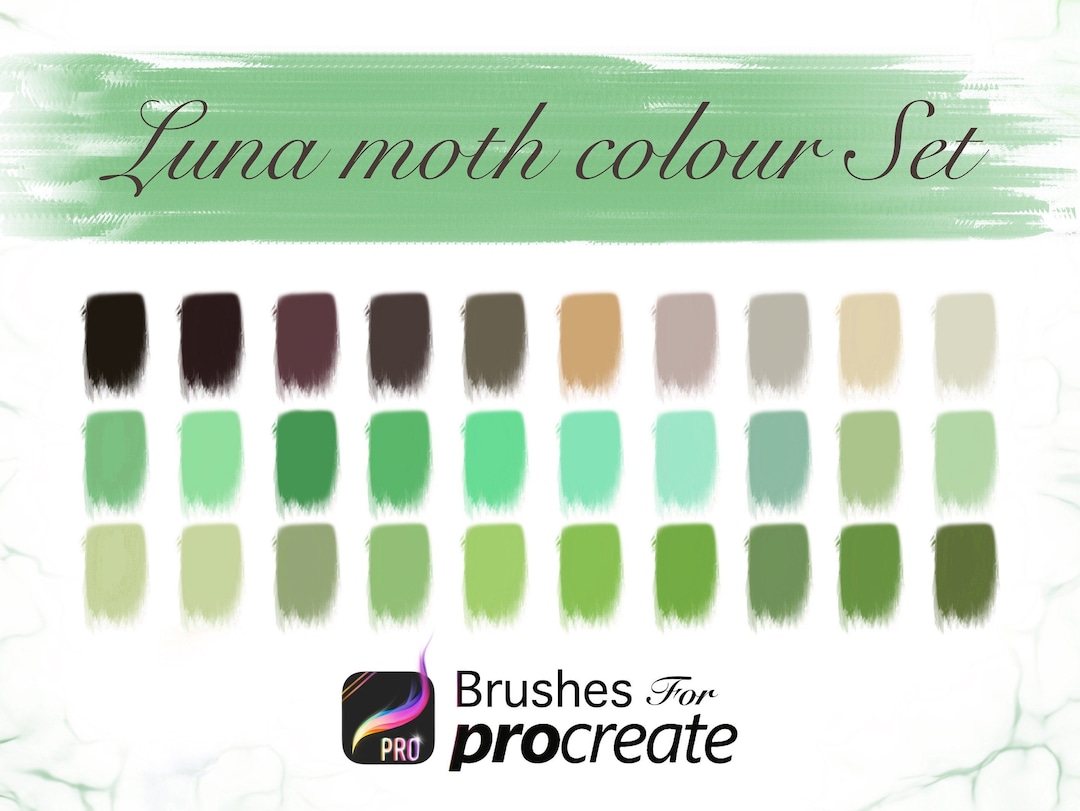 Luna Moth Colour Set Procreate Colour Palettes Etsy