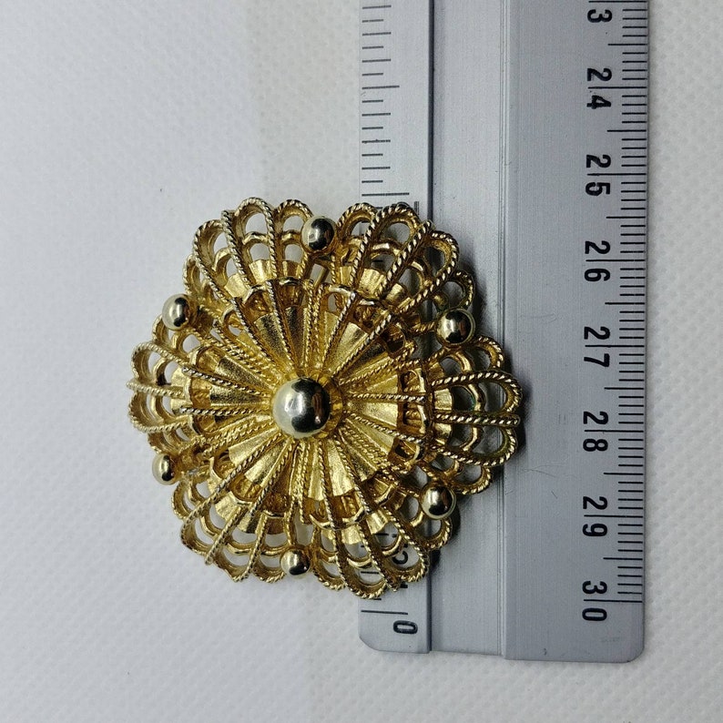 broche fellegree de fleurs dor vintage image 10