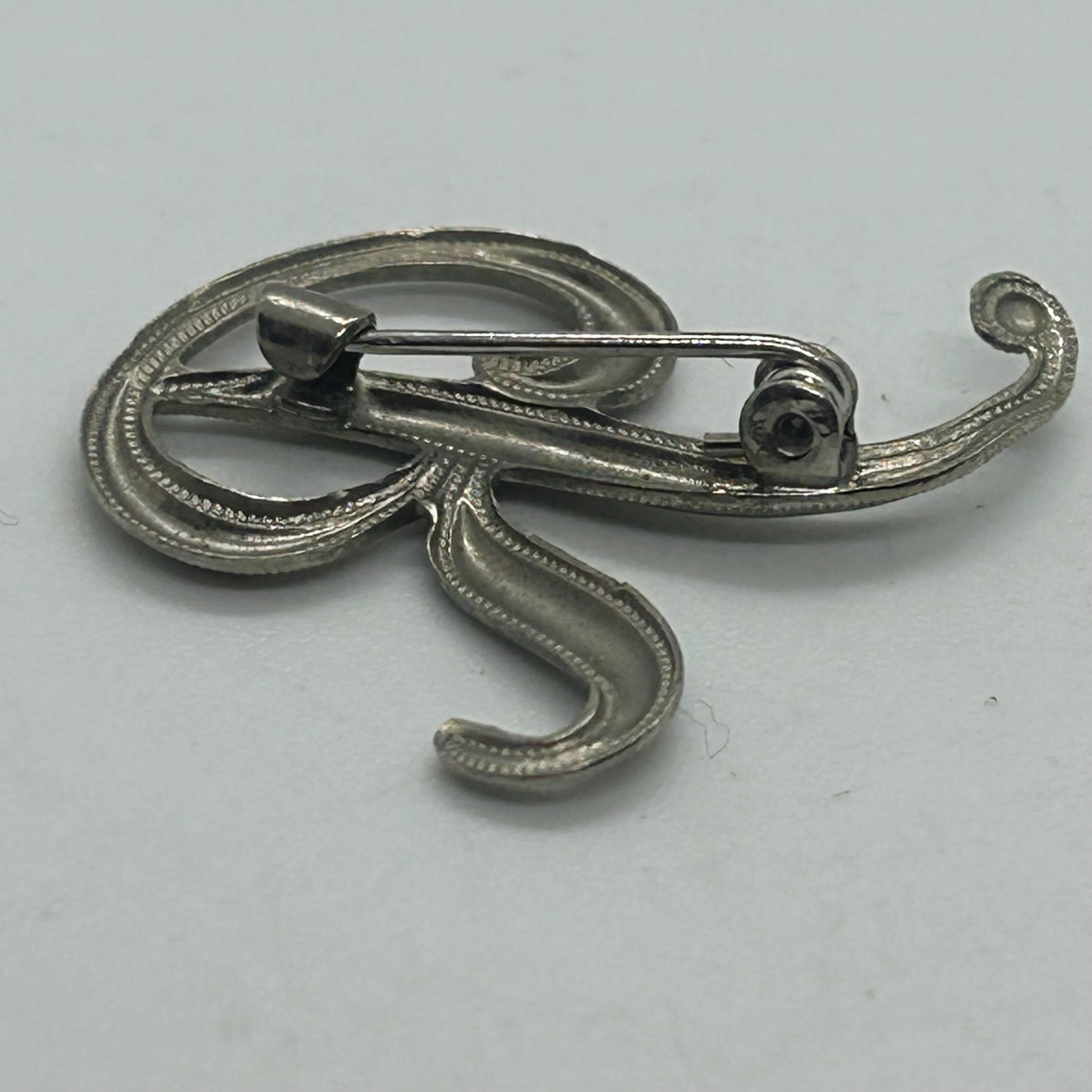 Vintage Brooch Pin Letter R Monogram Name Initial Brooch Silver Tone - Etsy