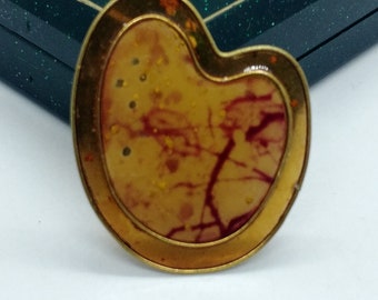 Vintage Artist Palette Brooch: Art Lover Gift