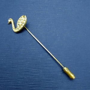 Vintage swan/bird brooch pin gold tone