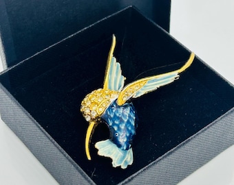 Spilla Smaltata A Forma Di Colibrì, Distintivo Da 42 Mm - Foto 11