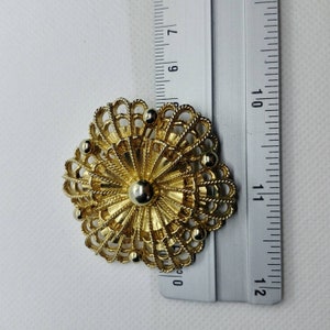 broche fellegree de fleurs dor vintage image 9