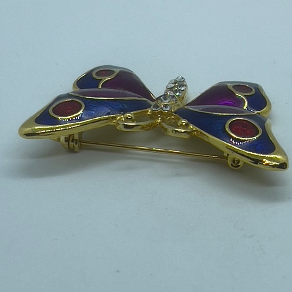 ヴィンテージの蝶のブローチ：花のモザイクデザイン - Etsy 日本