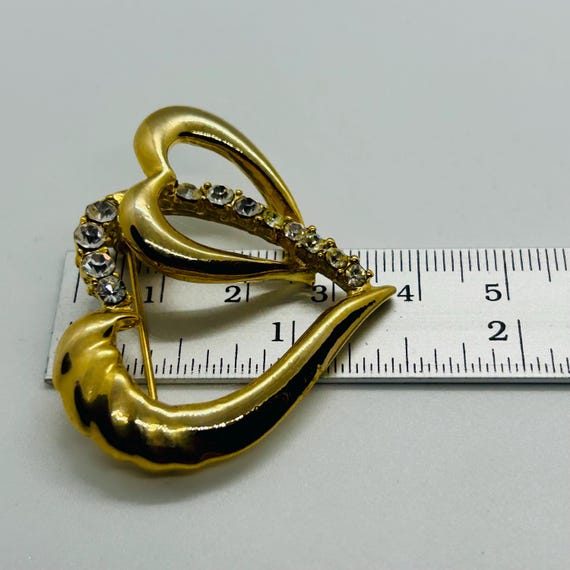 Avalaya Spilla di sicurezza a forma di cuore in cristallo austriaco