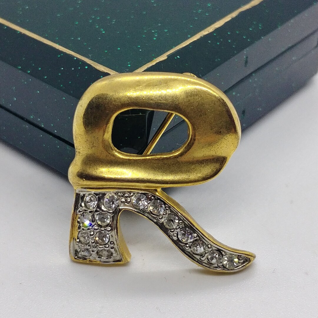 Vintage Brooch Pin Letter R Monogram Name Initial Brooch - Etsy