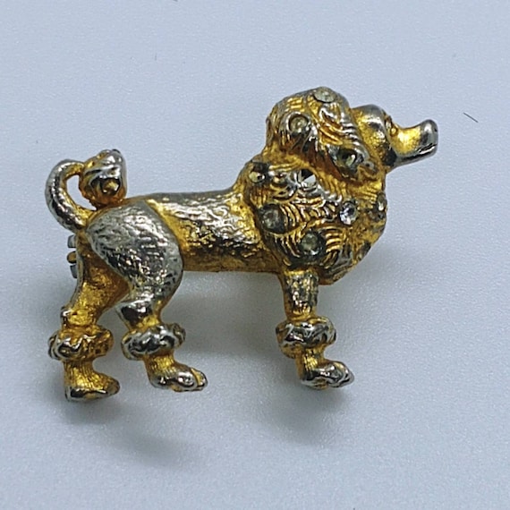 ヴィンテージ プードル 犬 ペット ブローチ ゴールドトーン - Etsy 日本